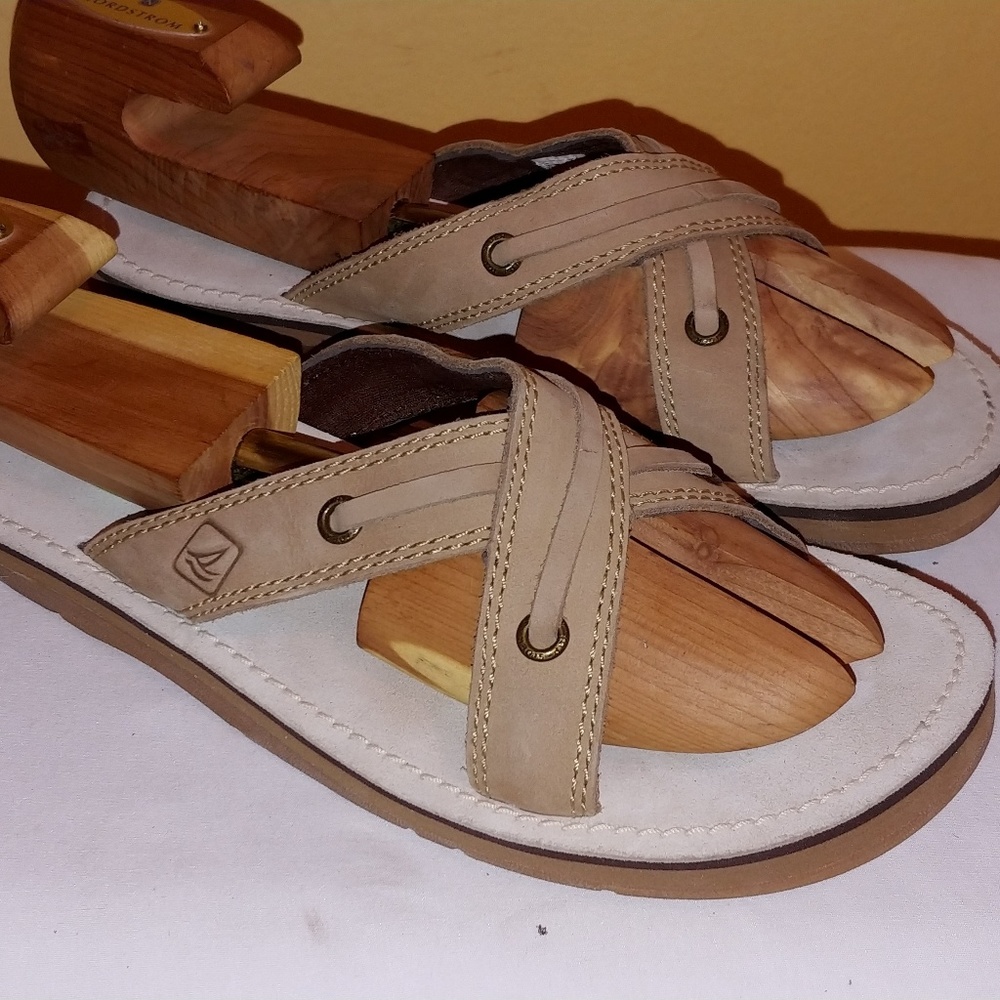 Sperry Topsiders Womens Sandals Sz 8 Beige